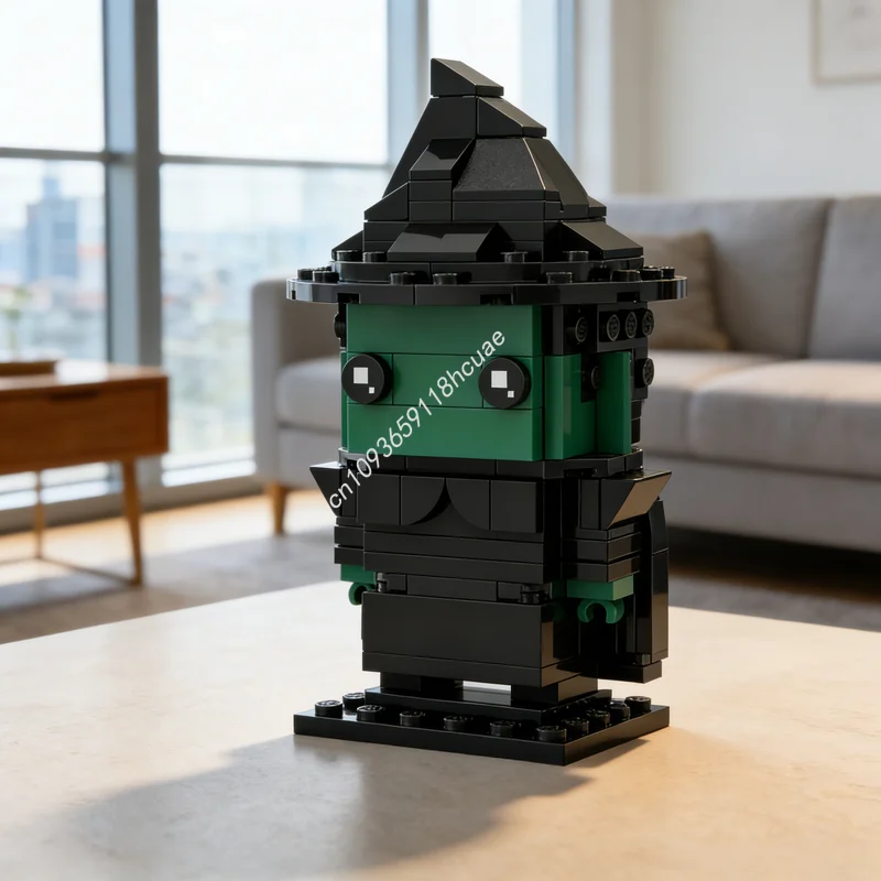 

195 деталей MOC Brickheadz: Модель Эльфабы Тропп из «Золушка и волшебник» — конструктор, развивающая игрушка, идея для рождественского подарка, креативный подарок для творчества и обучения