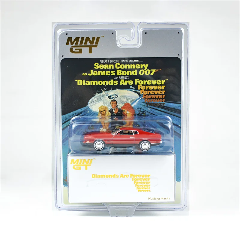 MINI GT 1:64 Mustang Mach 1 "Les diamants sont pour toujours" emballage Blister anglais édition chinoise RHD rouge modèle de voiture moulé sous pression