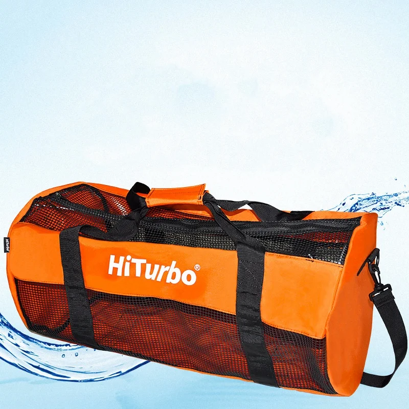 Hiturbo 60L Diving Equipment Storage Bag Outdoor Travel Equipment Package Large Capacity Wear-Resisting Orange Dive Bag