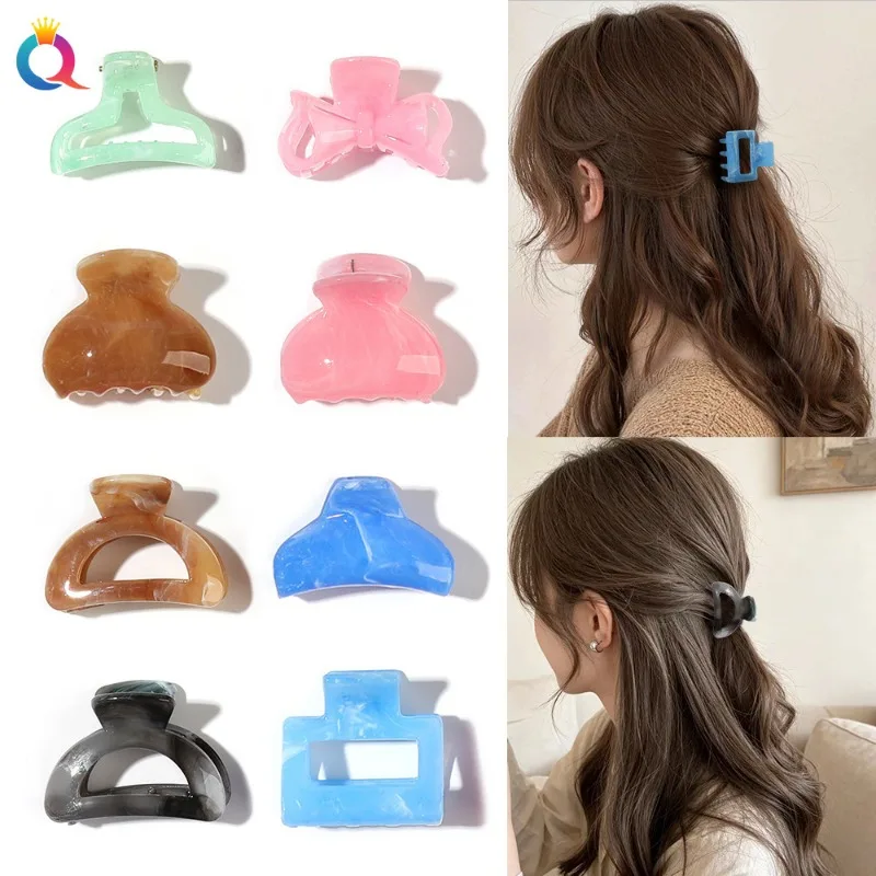 Swirl Pattern Mini Hair Claw Clip 3Pcs Set, Fringe Hair Clip for Bangs, Hair Accessories