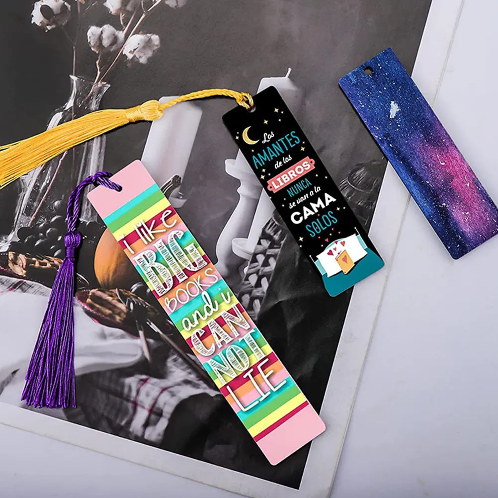 

Набор заготовок для сублимационных закладок ручной работы, маркеры страниц, пустые подвесные бирки, необработанные закладки для чтения для ученых