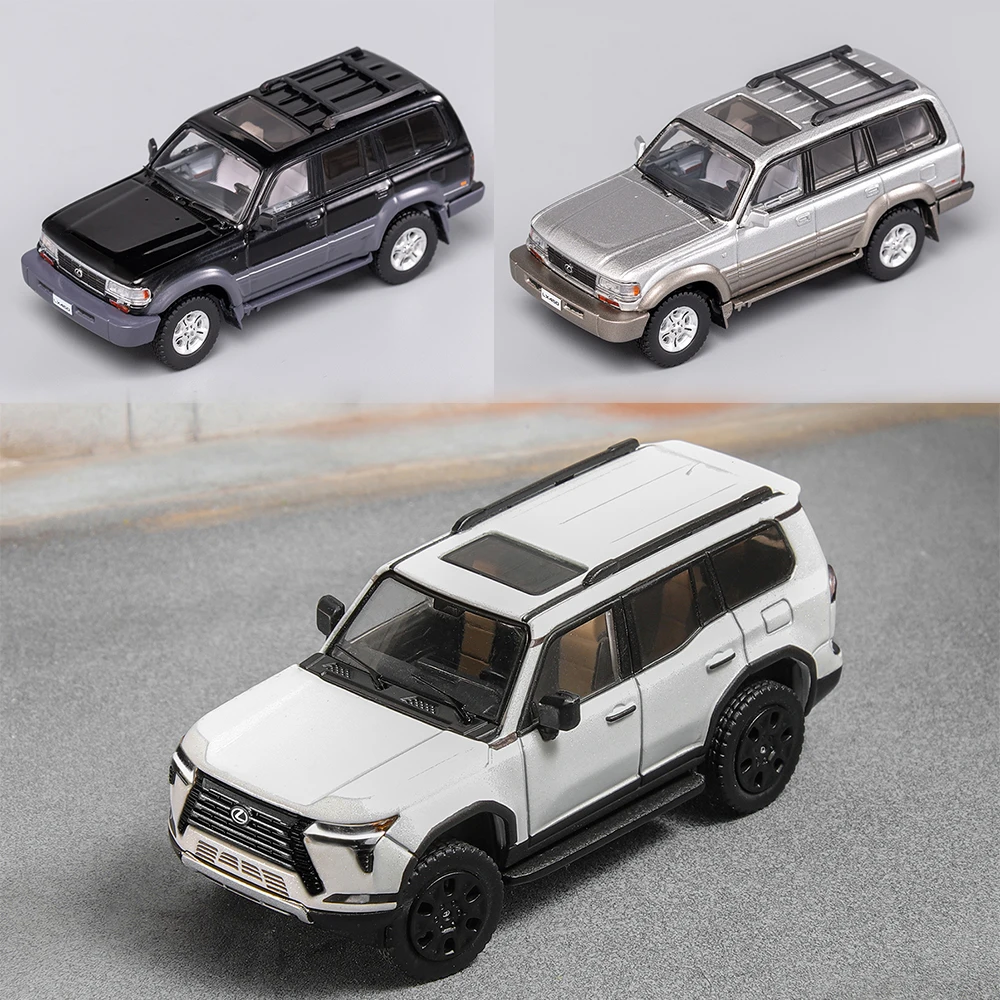 

GCD 1/64 GX550 и LX450 Модель левого руля Автомобиль Литой под давлением Коллекция автомобилей Игрушечная станция Автомобиль с коробкой для дисплея