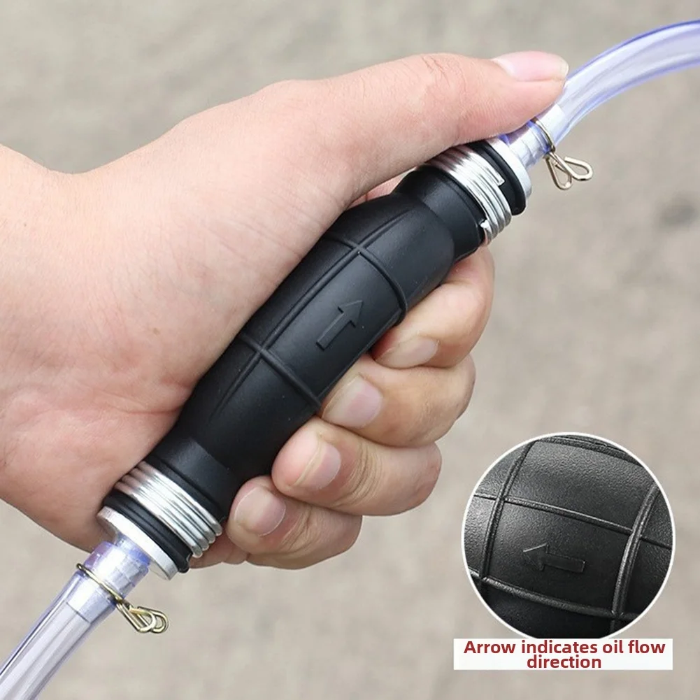 Lightweight Manual Oil Extractor with Dual Hose Setup for Efficient Transfer of Diesel For Gas Water and Other Fluids