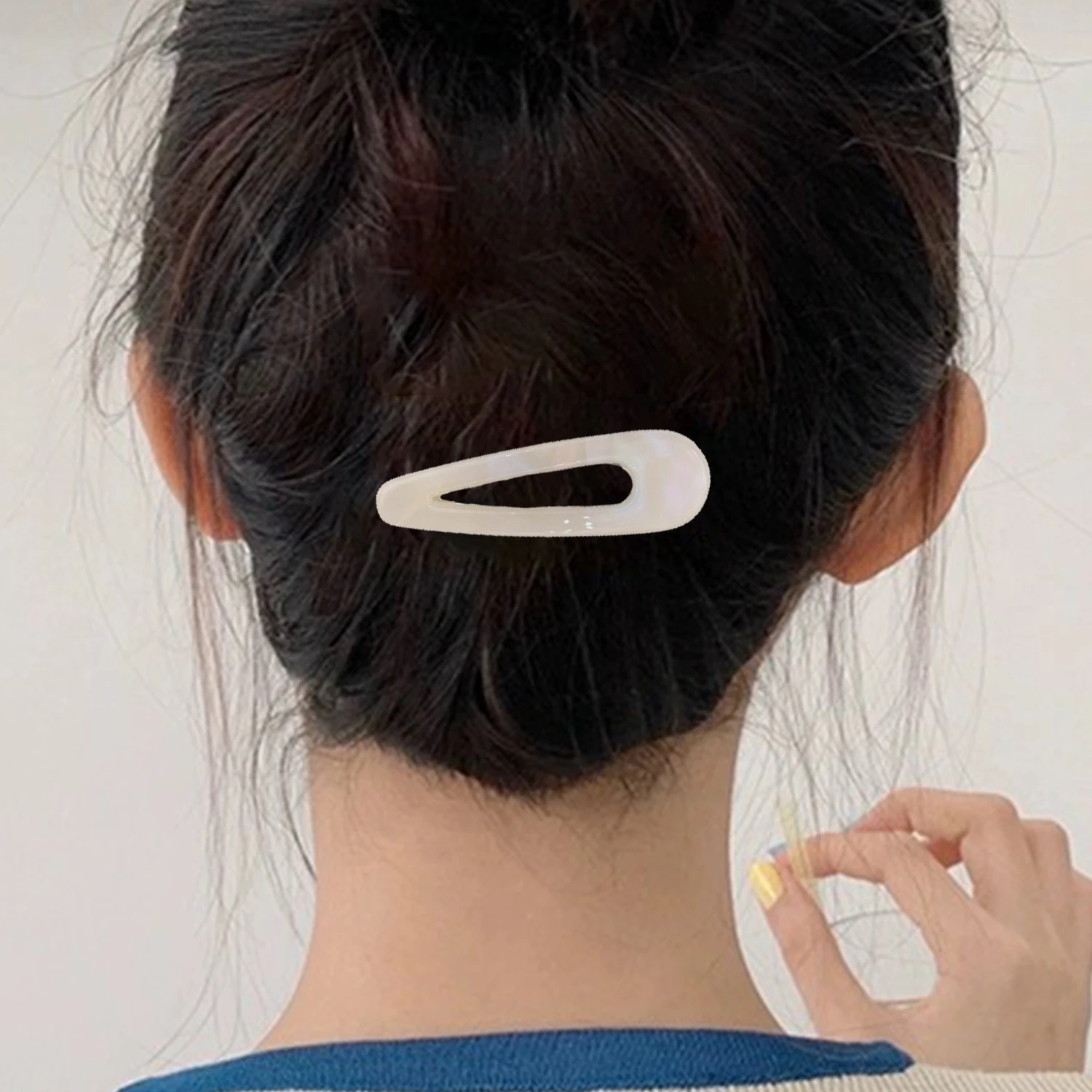 Pasadores con forma de agua de acetato coreano, Clip lateral dulce, horquilla, accesorios para el cabello femenino, pinzas para el cabello