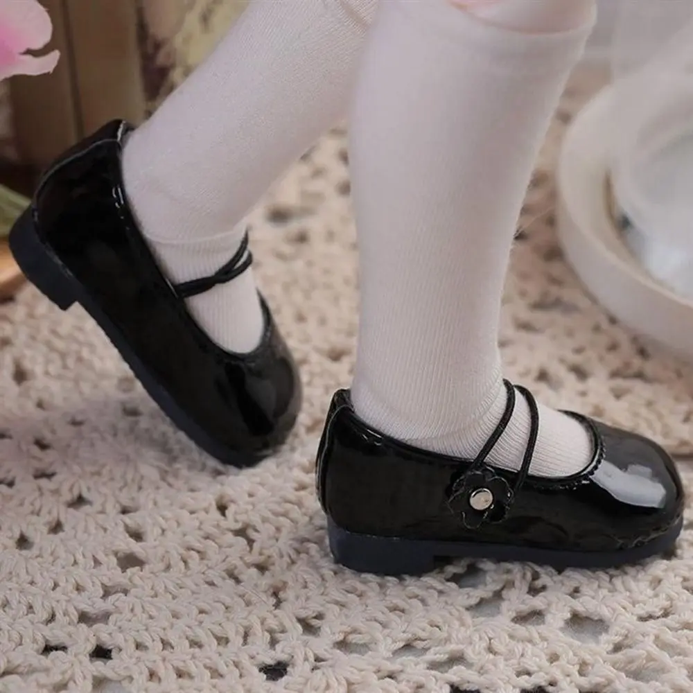 Fashion 30/45cm Doll PU Leather Shoes Princess Round Toe Shoes for 1/4 1/6 BJD Dolls DIY Play House Doll Shoes Accessories