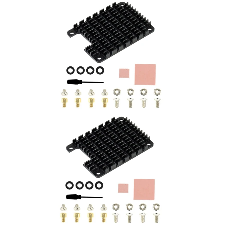 2X ฮีทซิงค์หม้อน้ำอลูมิเนียมระบายความร้อนครีบสำหรับราสเบอรี่ Pi CM4 Compute MODULE 4 HEAT SINK CPU HEAT SINK