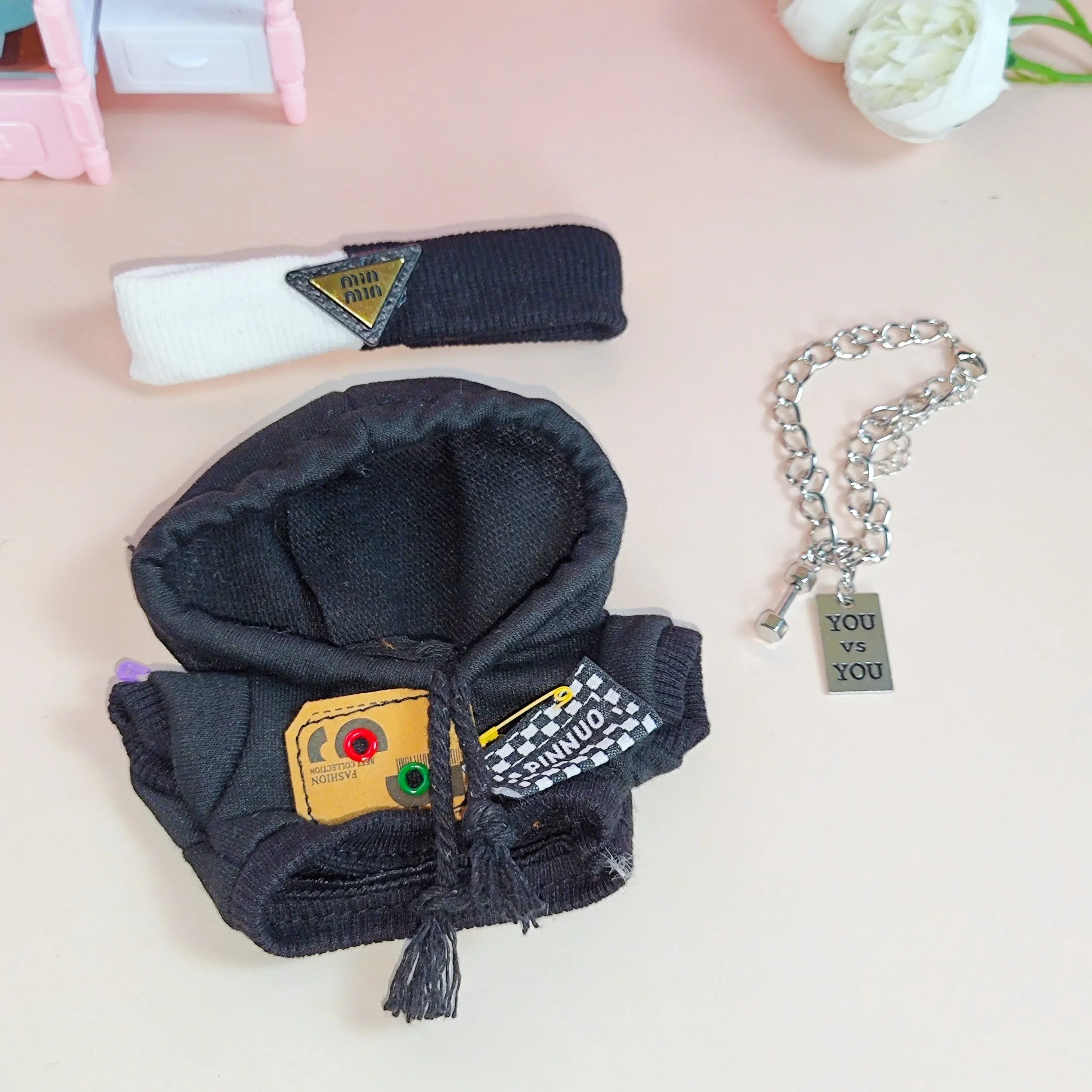 ملابس لسترات لابوبو ذات القلنسوة الملونة وإكسسوارات الدمى واللباس والزينة الجميلة