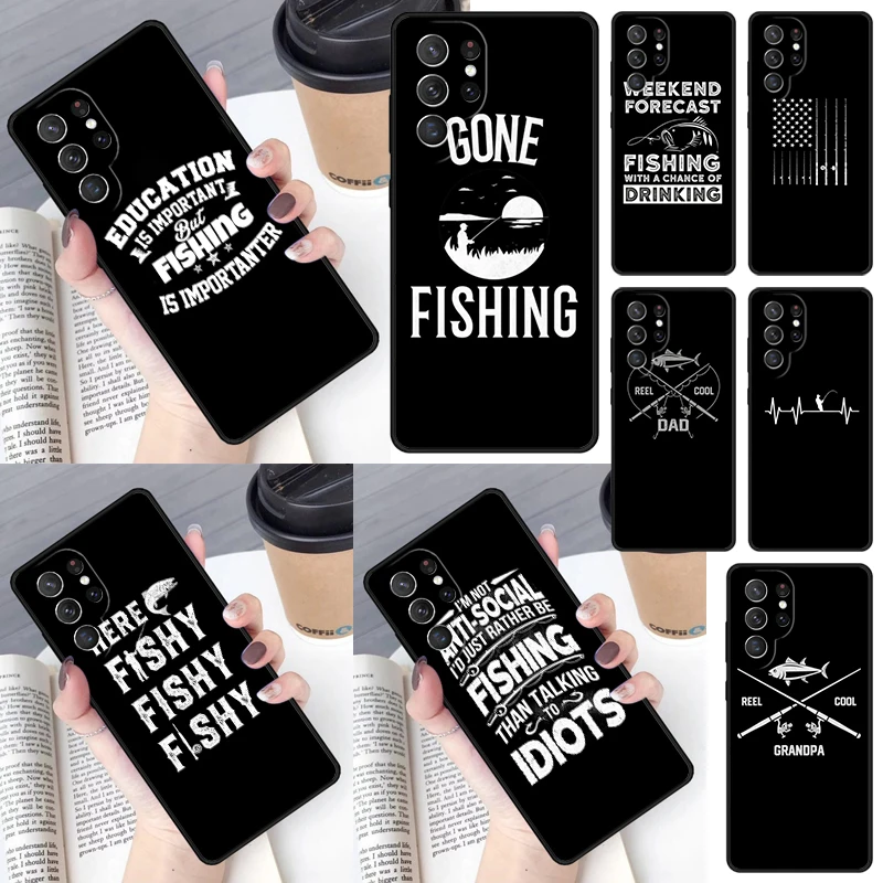 Fishing Pulse heart beat Cover For Samsung Galaxy S23 Ultra S22 S20 S21 FE S8 S9 S10 Plus Note 10 20 Ultra phone Case