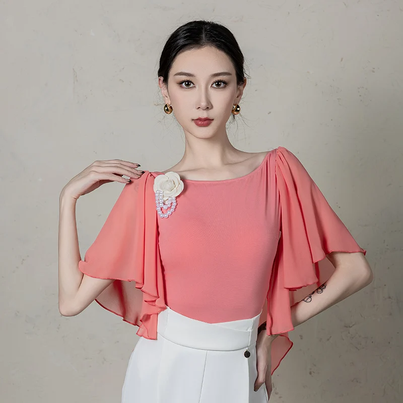 modern-dance-suit-women's-new-style-body-suit-national-standard-one-piece-chiffon-top-social-dance-clothes-m11