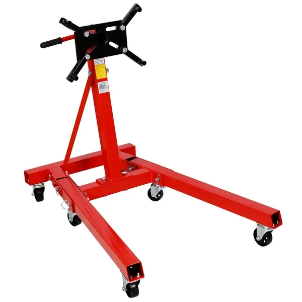 Portable Folding Engine Support Stand with Steel Rotating Base, Holds Up to 2000 lbs, Heavy Duty Adjustable Vehicle Engine