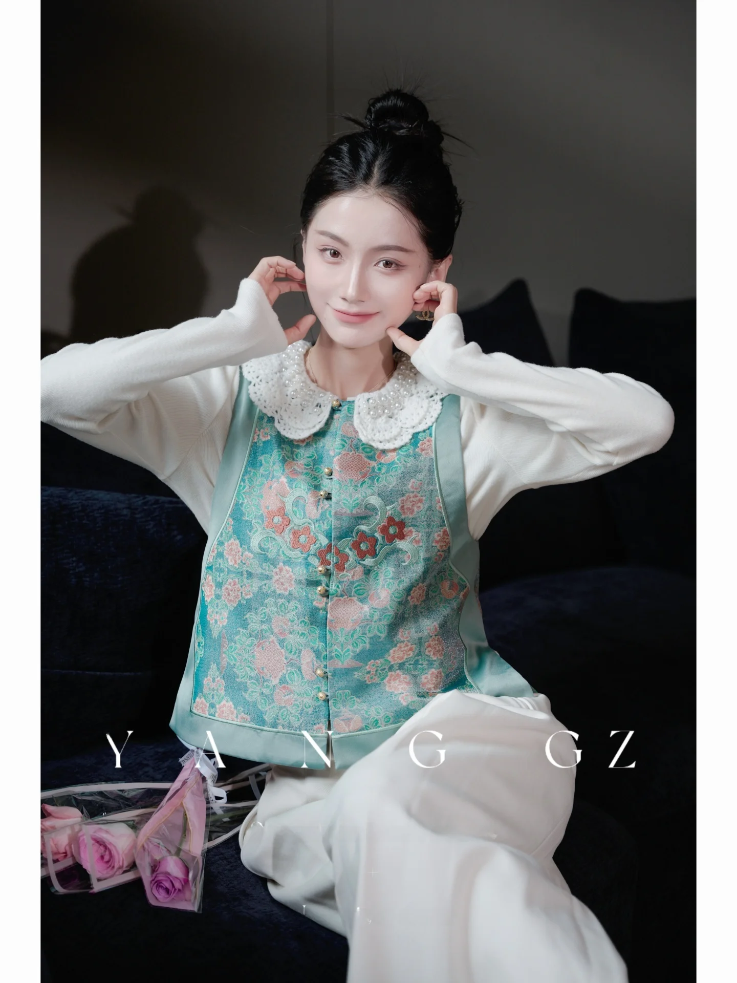 

New Chinese Sle Women's Open Cardigan Vest round Ne Outerwear Thiened Autumn Winter New Arrival YANG GZ