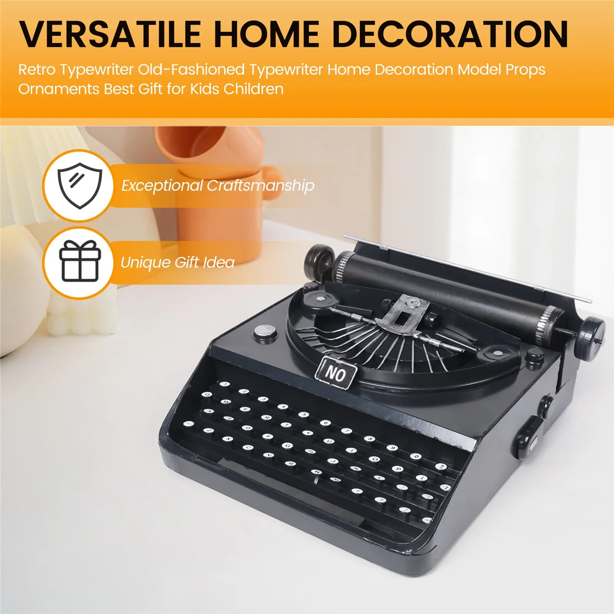 N18r retro máquina de escrever à moda máquina de escrever decoração para casa modelo adereços ornamentos melhor presente para crianças