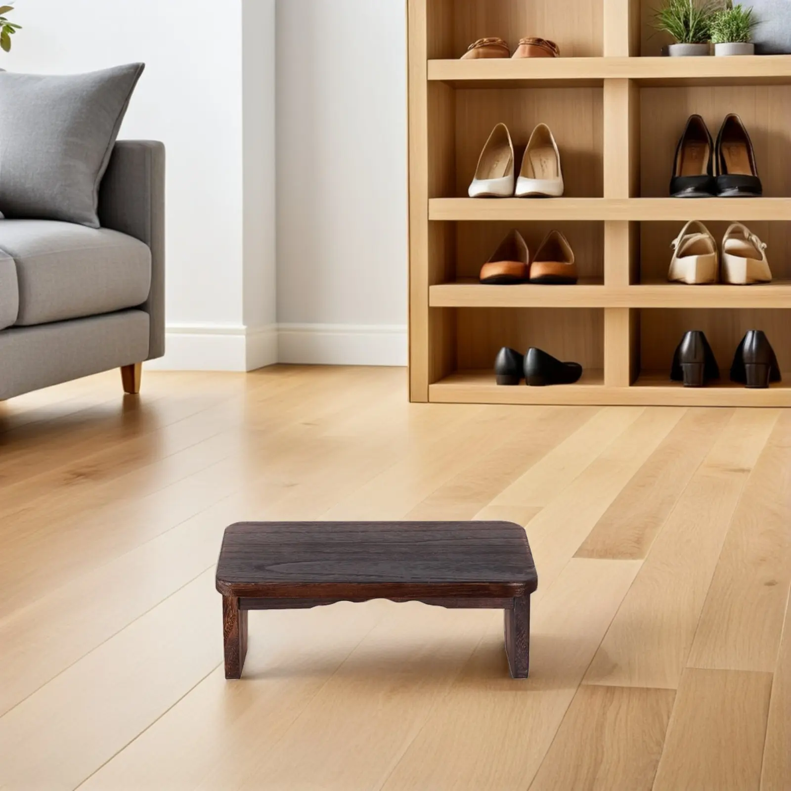 

Portable Solid Wood Meditation Stool Kneeling Bench for Prayer Tea Ceremony Mindfulness Home Temple Use Wooden Sitting Floor