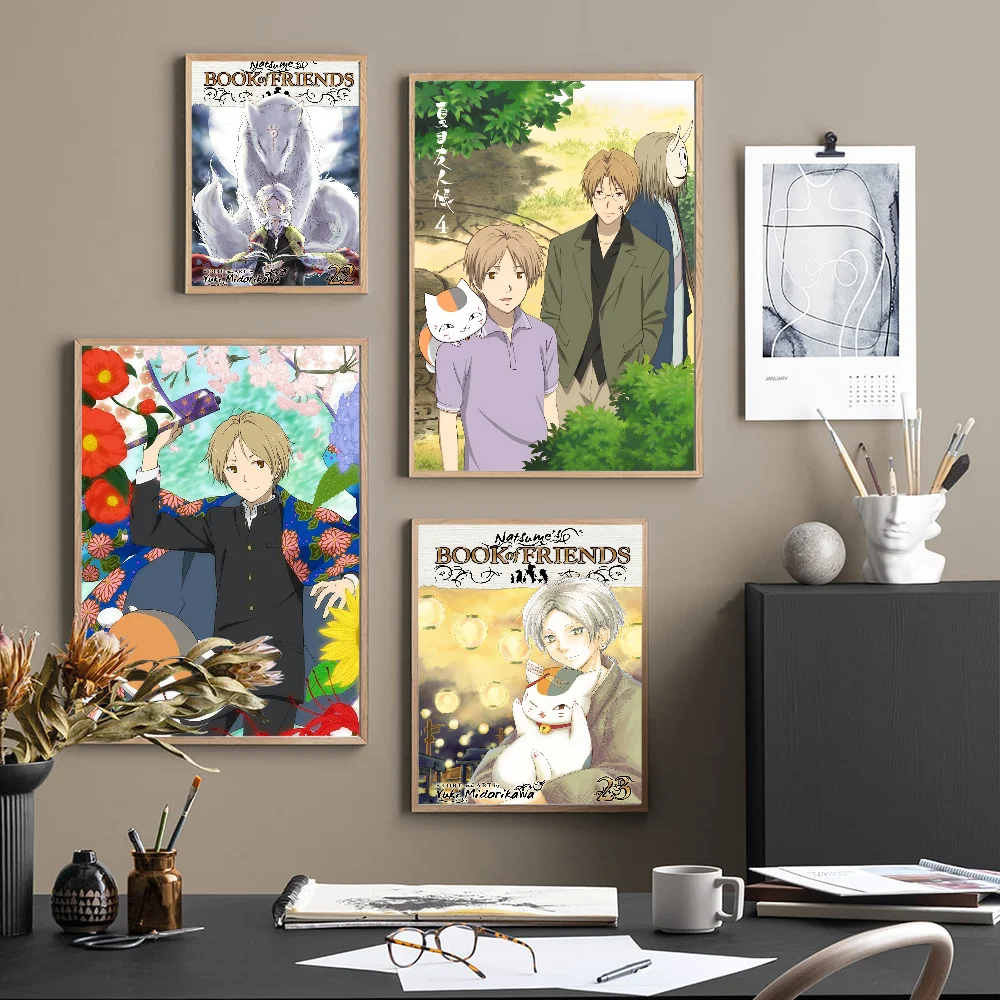 Natsume Yuujinchou Movie Sticky Posters Retro Kraft Paper Sticker DIY Room Bar Cafe Aesthetic Art Wall Painting