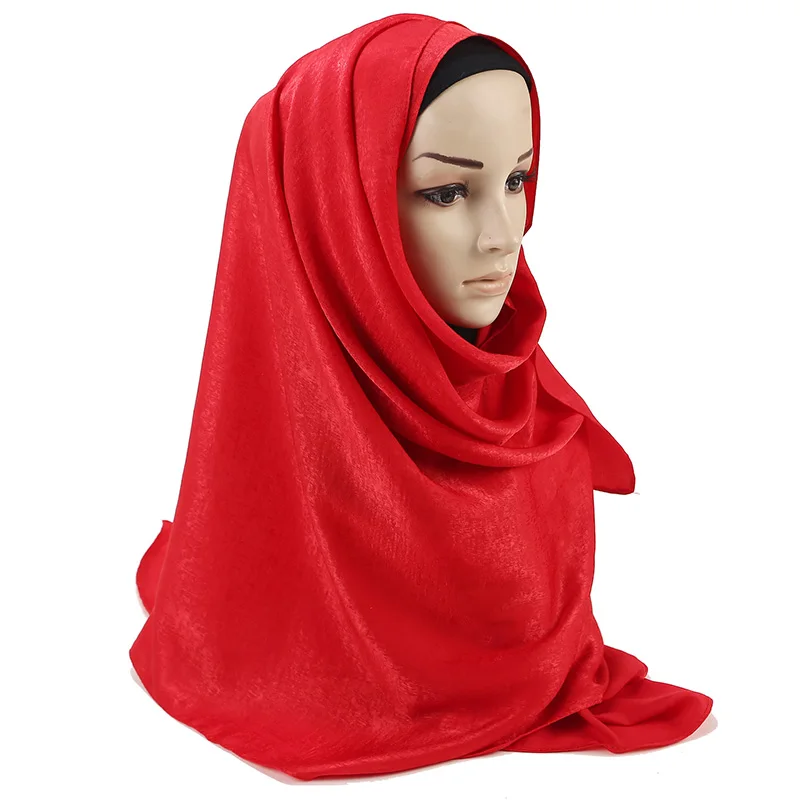 Chiffon Hijab Scarf Women Imitation Silk Turban For Veil Scarves Muslim Hijabs For Woman Shawls Accessoires Ramadan