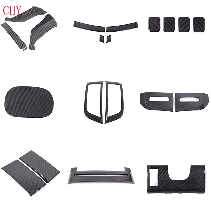 

Real Carbon Fiber For Land Rover Defender 90 110 2020-2024 Car Dashboard Center Console Shift Panel Cover Sticker Decoration Kit