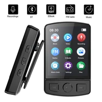 Reproductor de MP3 A7 Bluetooth 5,2, Walkman de música deportiva con Clip trasero con grabador de pantalla, compatible con FM, grabación, eBook, despertador