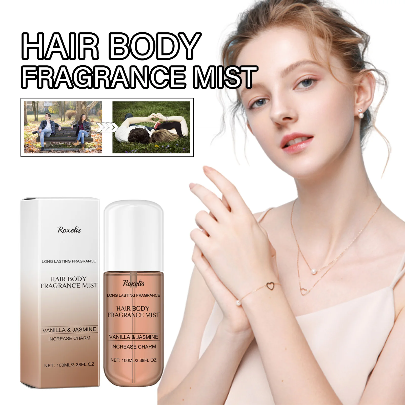 

Ароматизатор ванили и жасмина спрей за ушками, шеей, запястьями, натуральный и свежий цветочный аромат, стойкий аромат парфюмерии