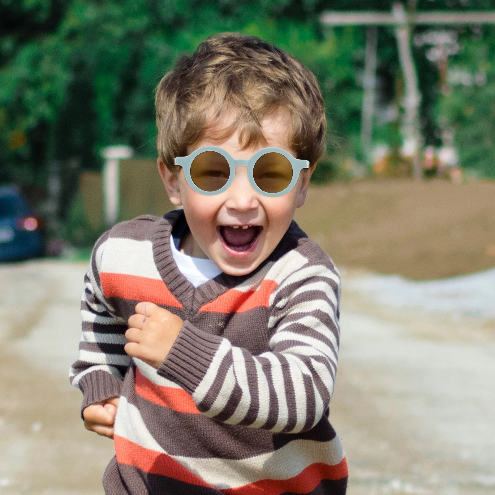 

5 Pcs Kids Sunglasses Round Frame Candy Glasses For Toddlers Boys Girls Birthday Festive Sun Glasses Prop