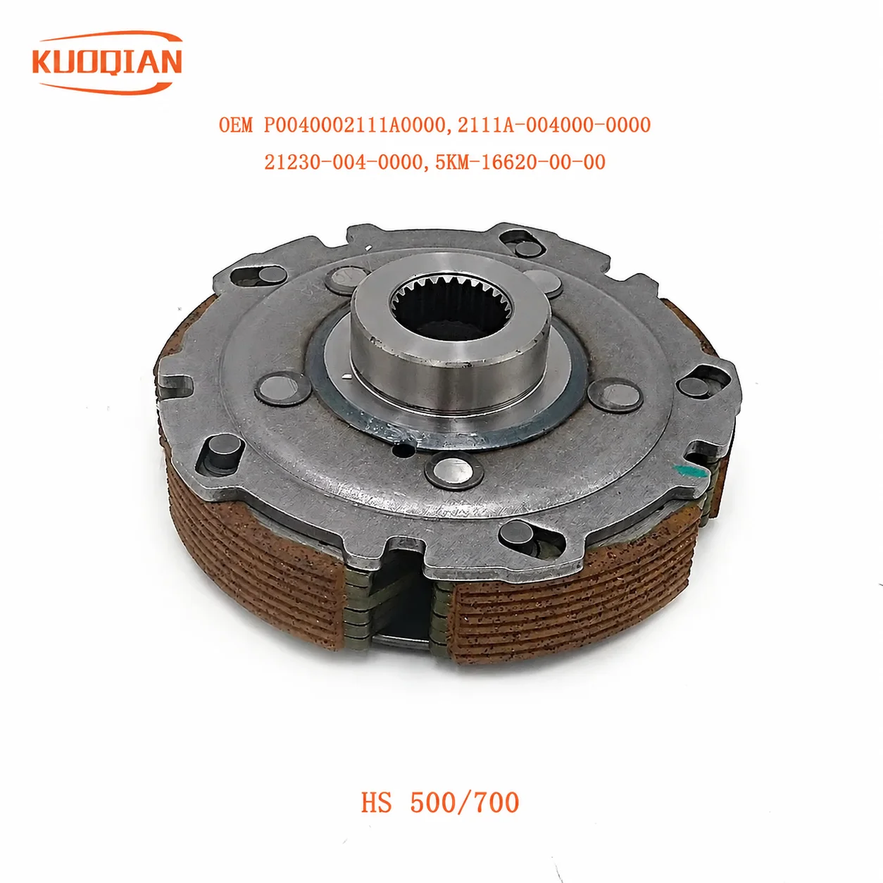 Gruppo frizione bagnata PER HISUN 500 700 ATV UTV SPARE PAR HS CODICE 2111A- 004000 -0000 CODICE ERP P 0040002111 A0000