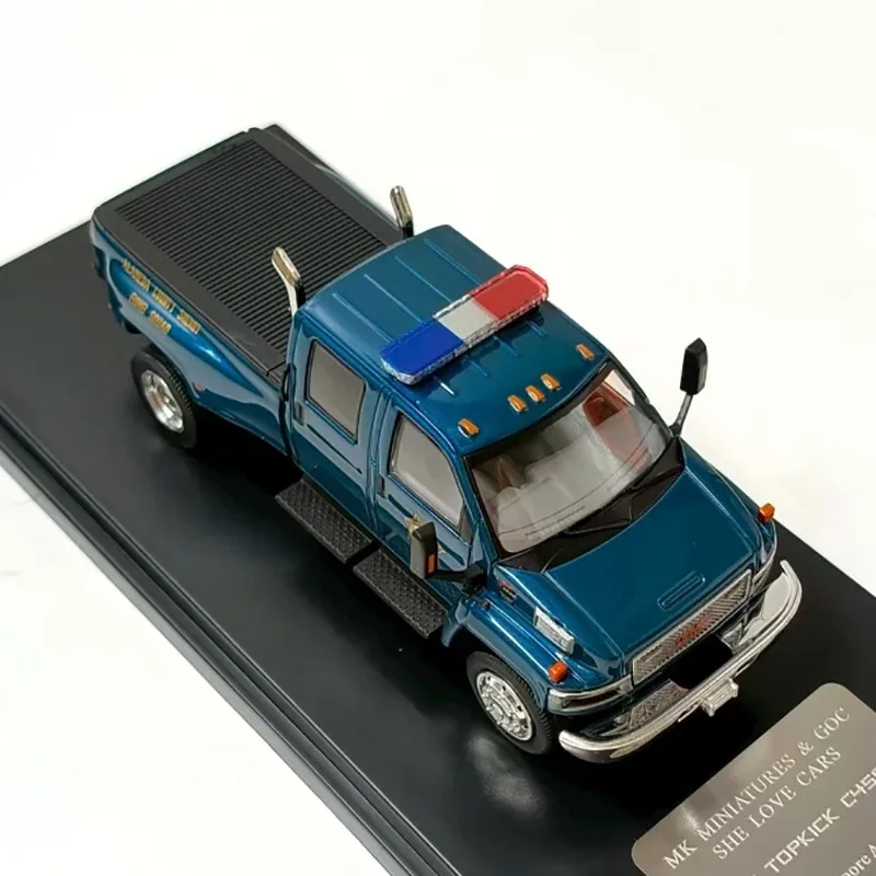 GOC&MK 1/64 GMC TOPKICK C4500 police pickup car model Adult Gift