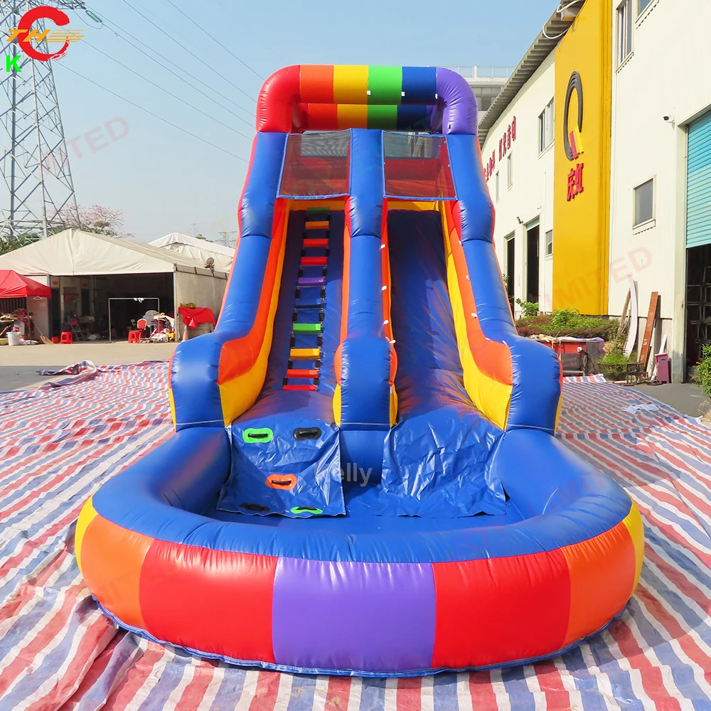 Free SEA Shipping 10m Big Inflatable Water Slide Bounce Slide Combo with Pool for Sale