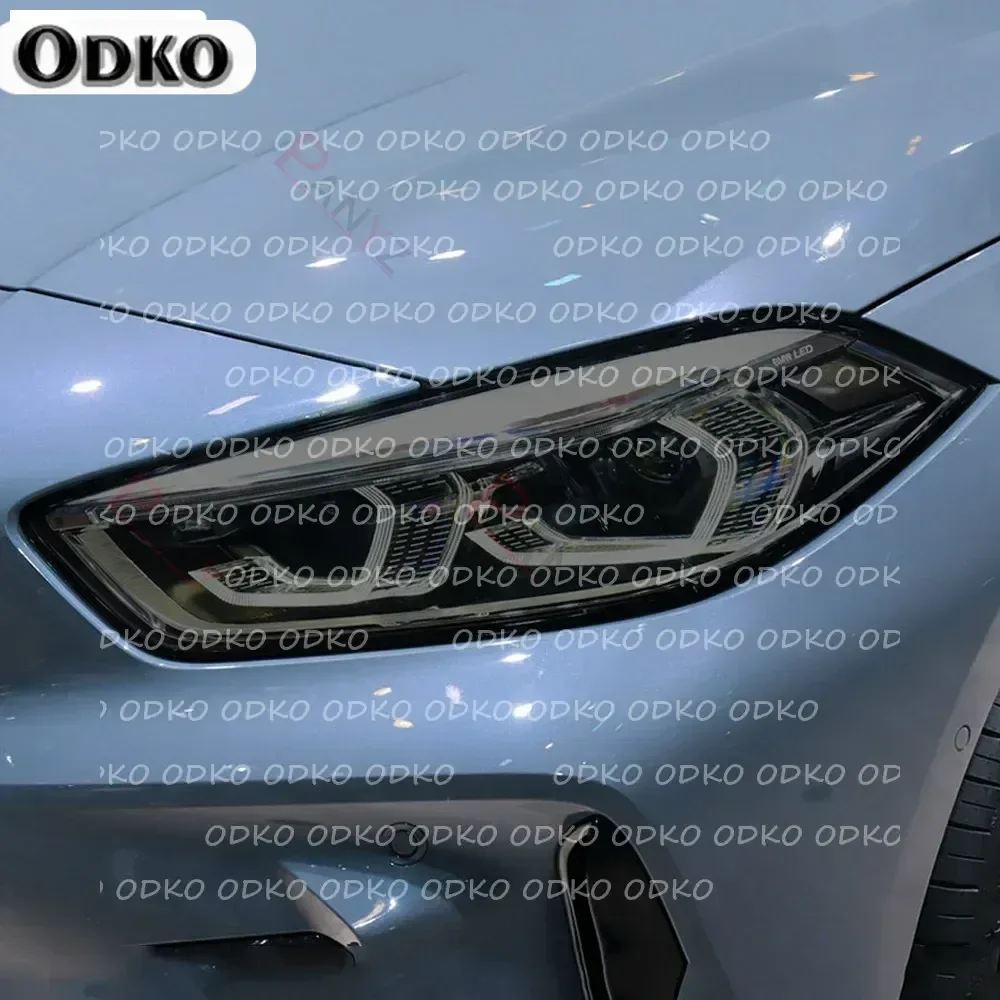 

2 шт. для BMW 1 серии F40 M135i 111, защитная пленка для фар автомобиля, восстановление фар, прозрачный черный защитный ТПУ