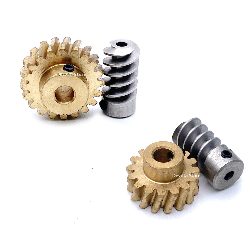 1:10 1:8 Turbine Worm Gear Set 1M 16/20 Teeth 5mm Small DIY Lifting Accessories Gear：