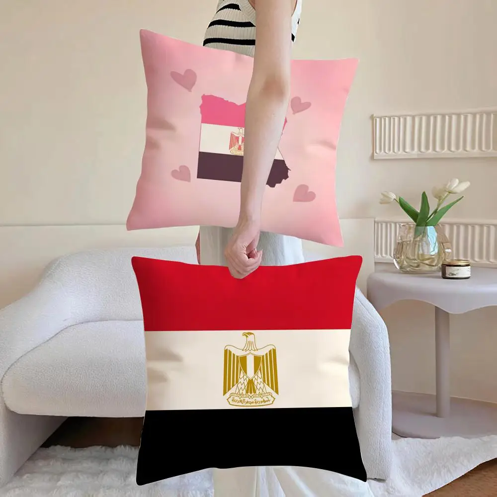 Egypt EGY flag Cushion Cover Eco-Friendly Odorless Healthy Pillowcase Soft & Comfortable Kid-Safe No Filling