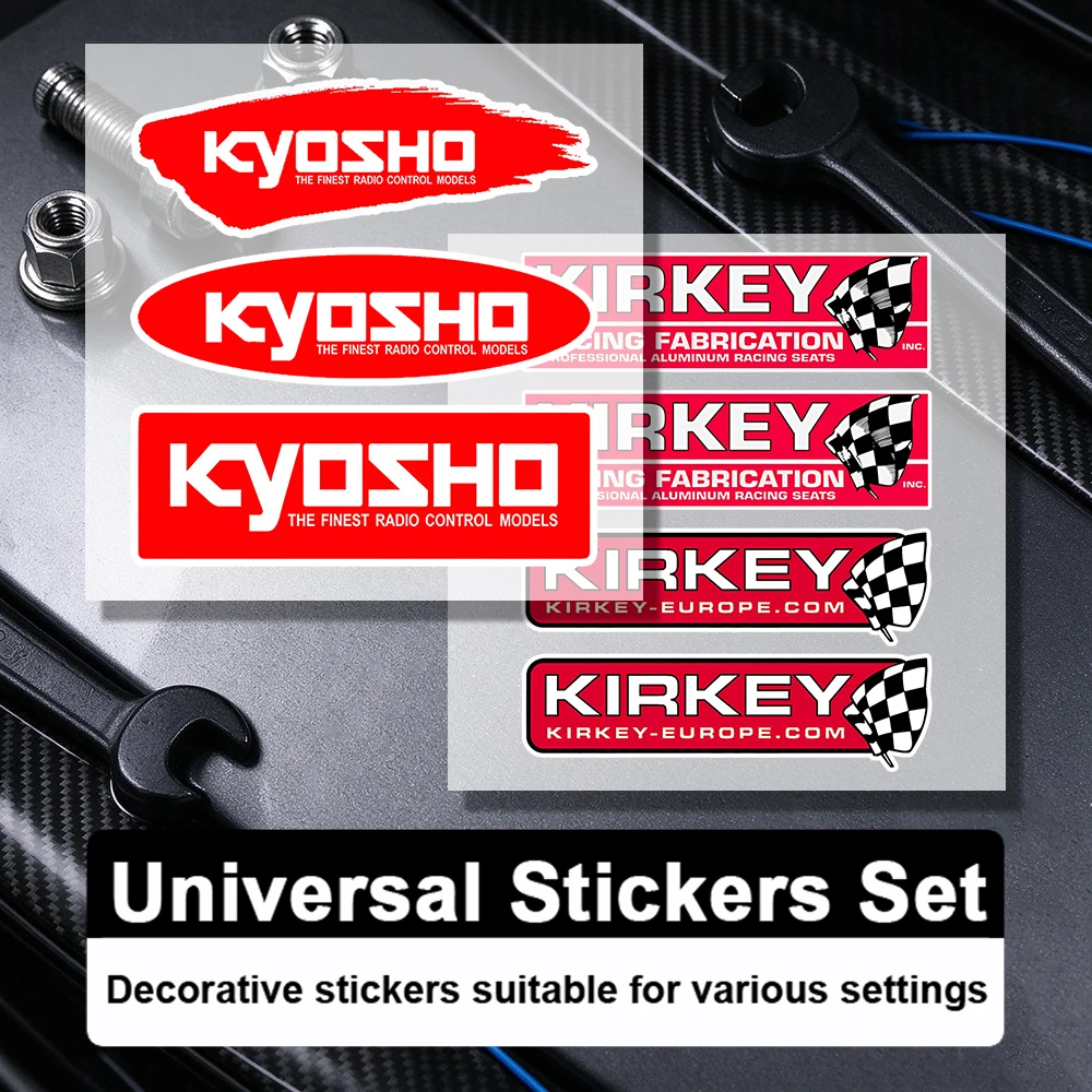 Red Racing Theme Decor Stickers Peel & Stick Vinyl Decals for Car Motorcycle Scooter Helmet Luggage Smooth Surface Ornament