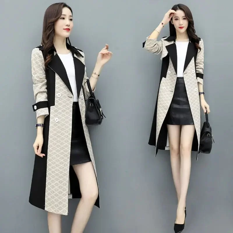 Wind Coat Women Clothing 2024 Spring Autumn Clothing Fashion Temperament Goddess Style Medium Long British Style Coat for Women