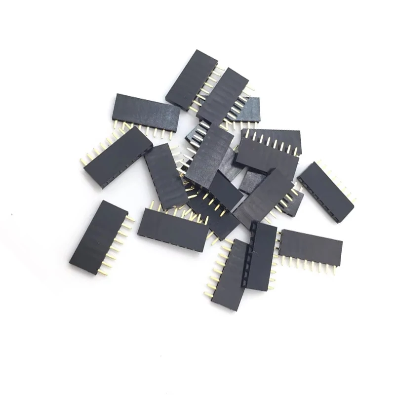 10PCS 1x8 Single Row 8 Pins PCB Socket Female Header 2.54MM 1*8P