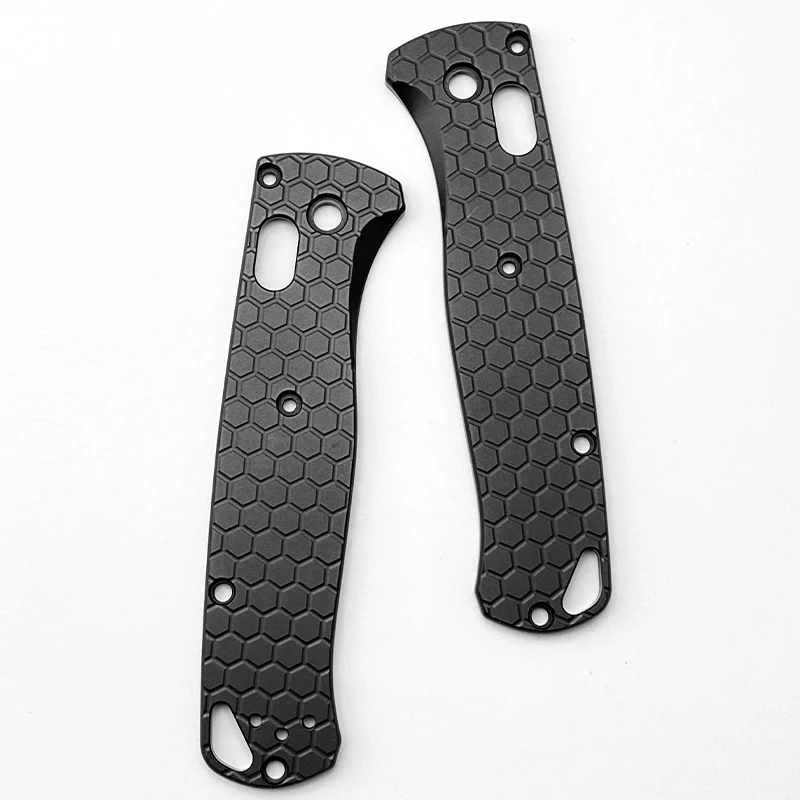 1 paio di toppe con manico a lama in lega di alluminio per BM 535 coltello a nido d'ape struttura in lega di alluminio Bugout 535 Patch accessori fai da te
