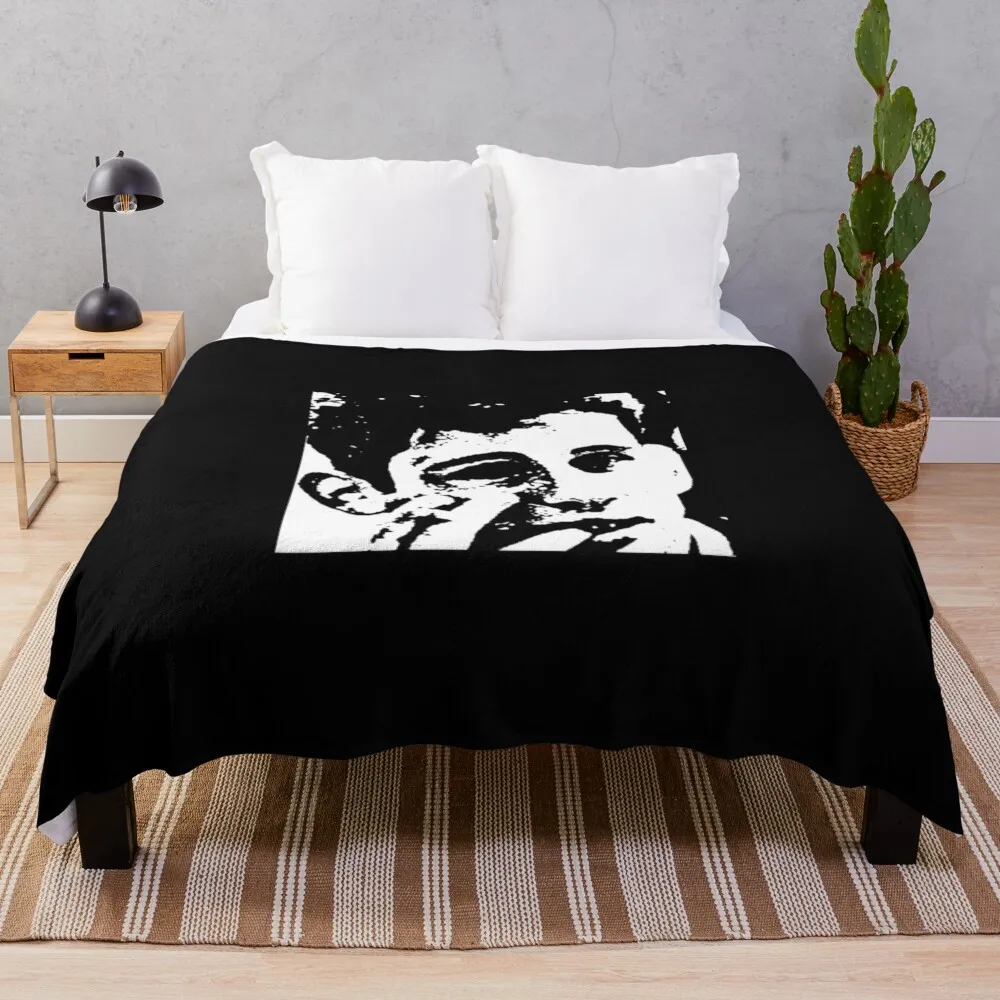 Shane MacGowan the pogues black and white print Throw Blanket warm for winter Luxury Brand Large Blankets