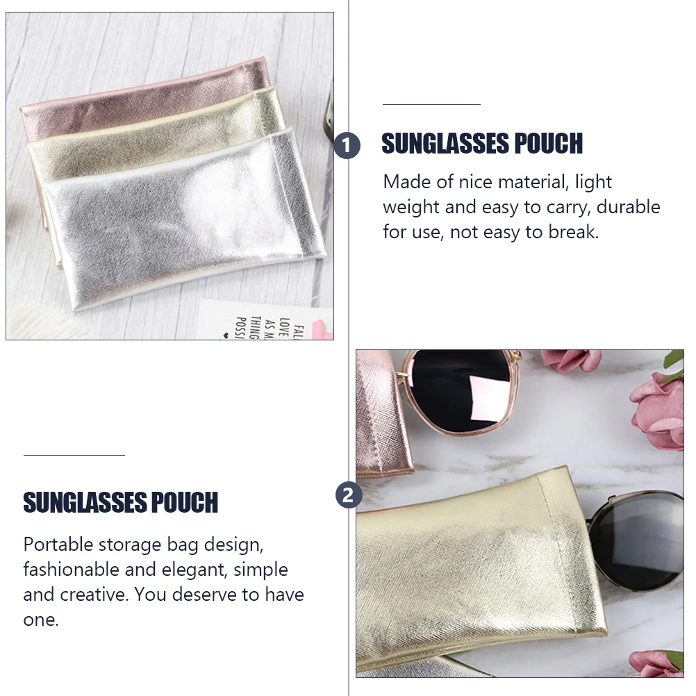 

4pcs Waterproof Glasses Bag Lightweight Portable Storage Pouch for Eyeglasses Sunglasses Case Travel Home Use Fashionable