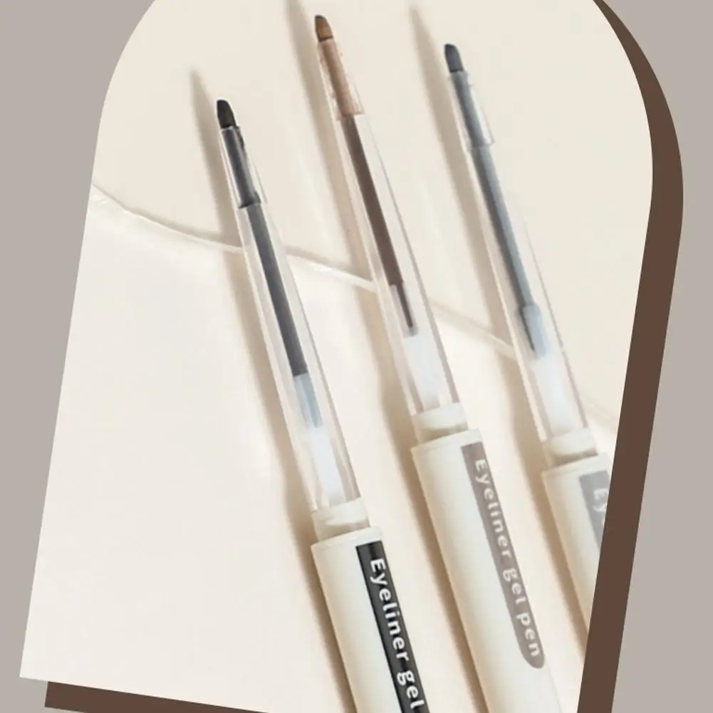 Matite per eyeliner impermeabili grigio marrone nero Penna per eyeliner in gel punk smokey a lunga durata Cosmetici per il trucco degli occhi opachi naturali