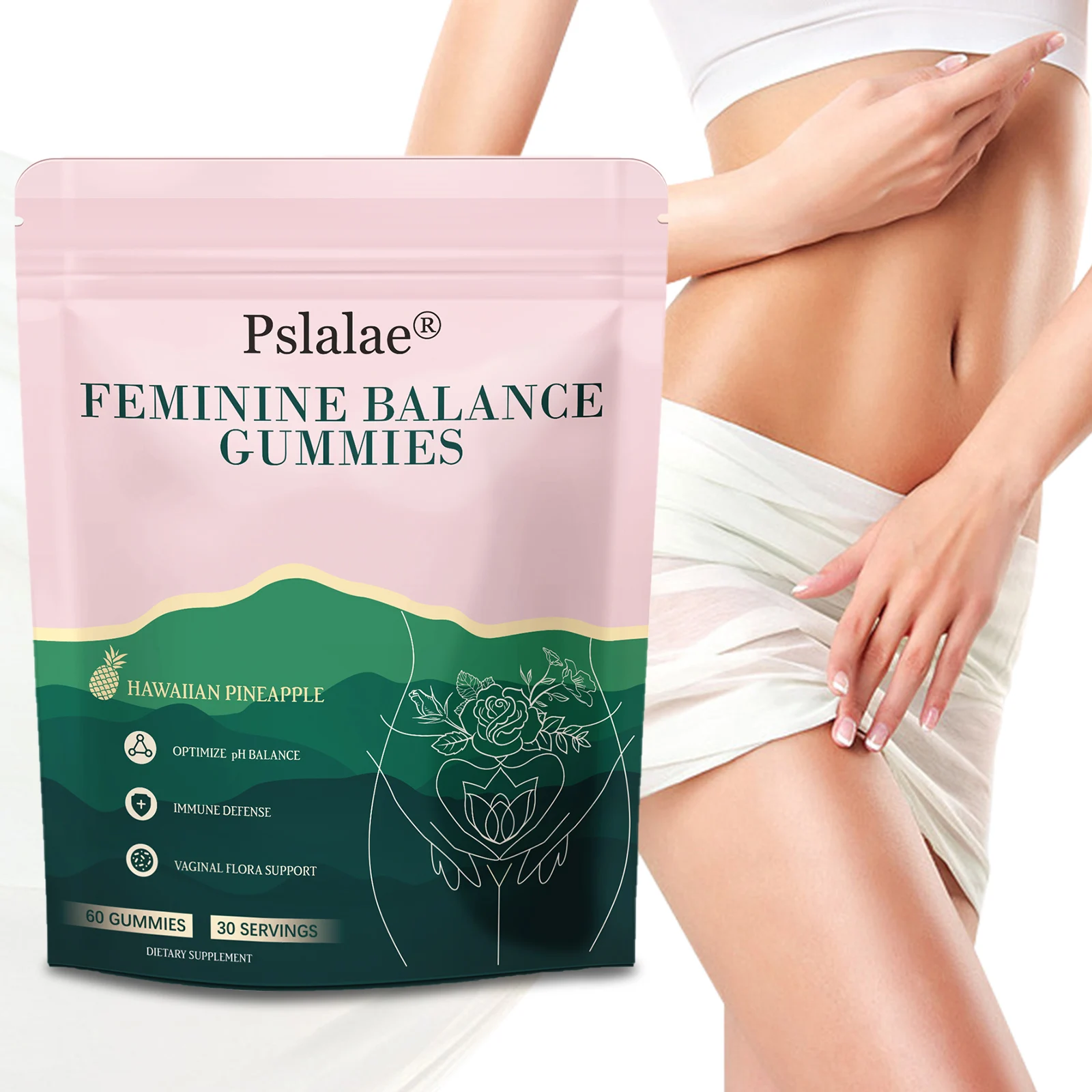 

Feminine Balance Gummies - Reduces Cramps, Hot Flashes and Night Sweats, Help Regulate Physiological Balance, Vaginal Health