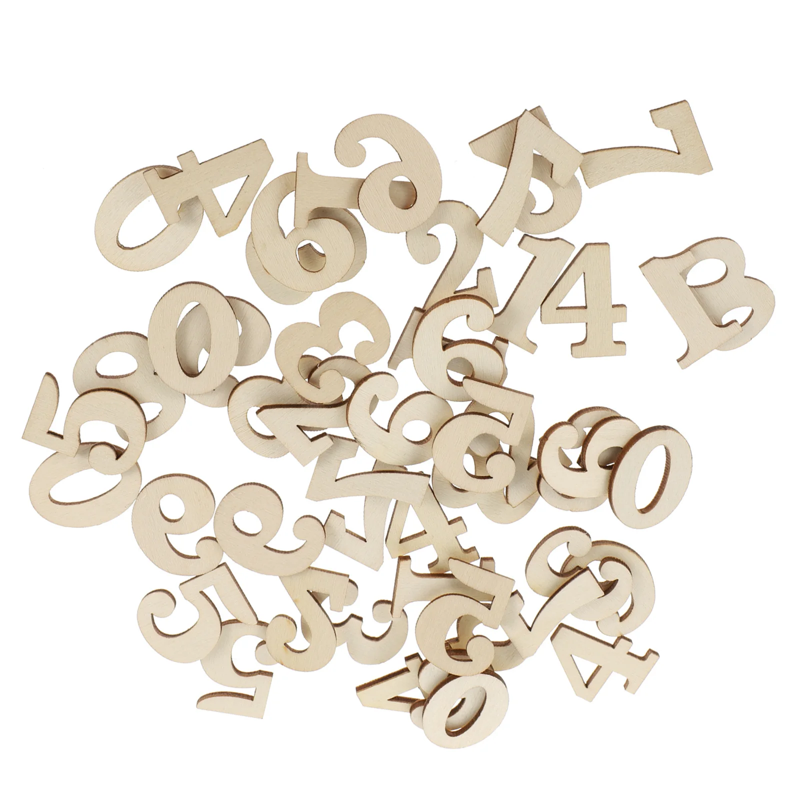 100 قطعة أرقام خشبية ذاتية الصنع ساعة حائط عدد أرقام أرقام عربية خشبية مختلطة خشب أصلي حرفة تزيين عربية ذاتية الصنع