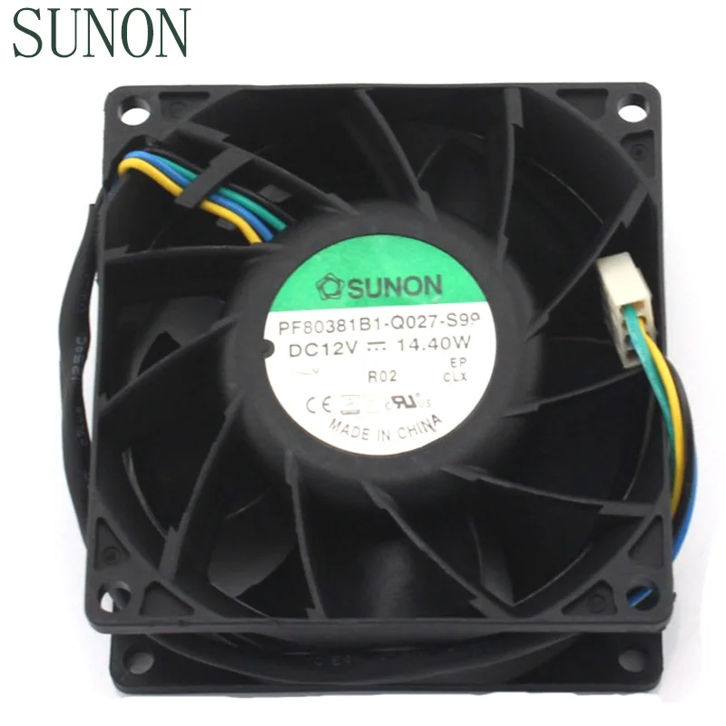 

For Sunon PF80381B1-Q027-S99 DC12V 14.40W 8038 80*80*38mm powerful axial pwm cooling fan