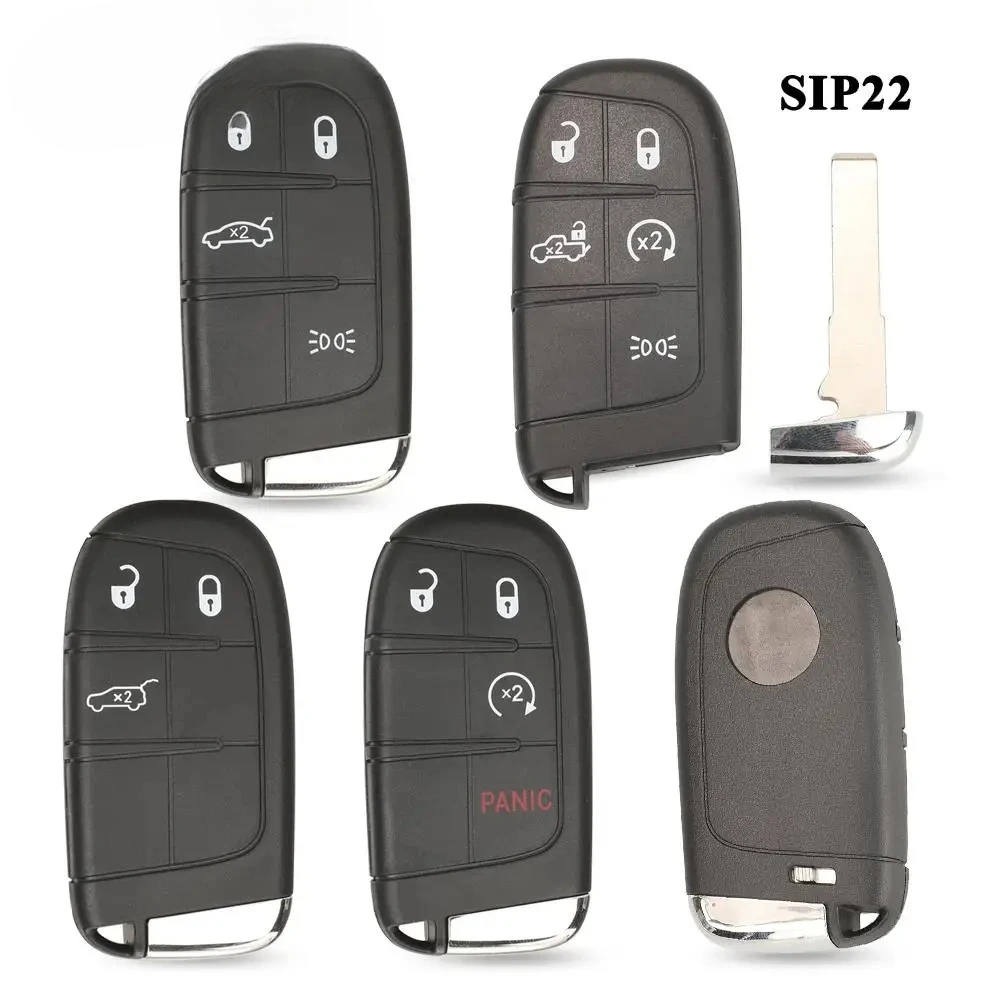 

22 Blade Remote Smart Key Shell Replacement for Fiat 500 500L 500X Toro 2016 2017 2018 2019 Car Key Case 3/4/5 BTN