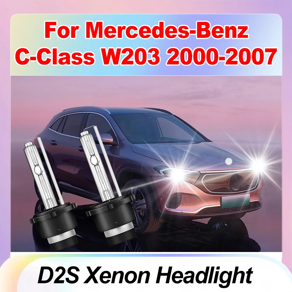 

2pcs 6000K Car Lights D2S HID Headlights Xenon Headlight Super White 12V Xenon Lamps For Mercedes-Benz C-Class W203 2000-2007
