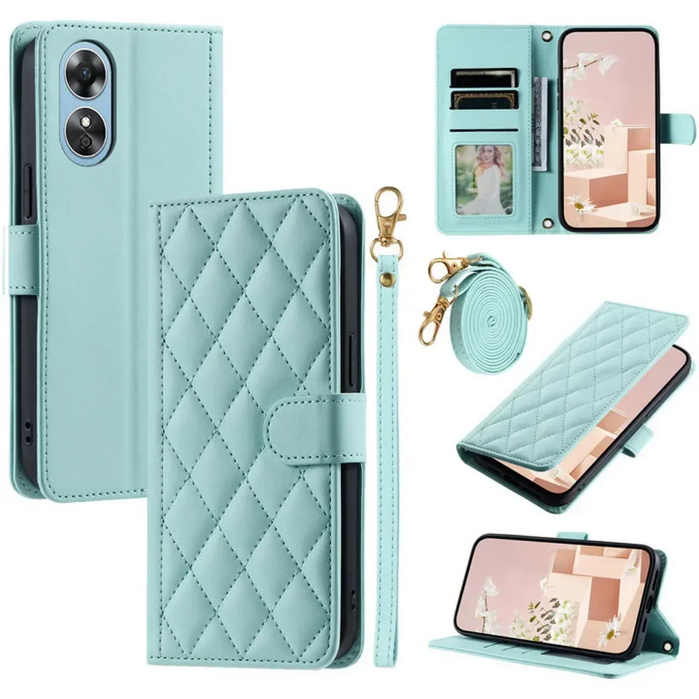 A98 A 79 A77 A74 A80 5G Flip Case For OPPO A79 Crossbody Leather Wallet Cover For OPPO A80 A60 A40 A98 A78 A58 A38 A18 A57S Etui