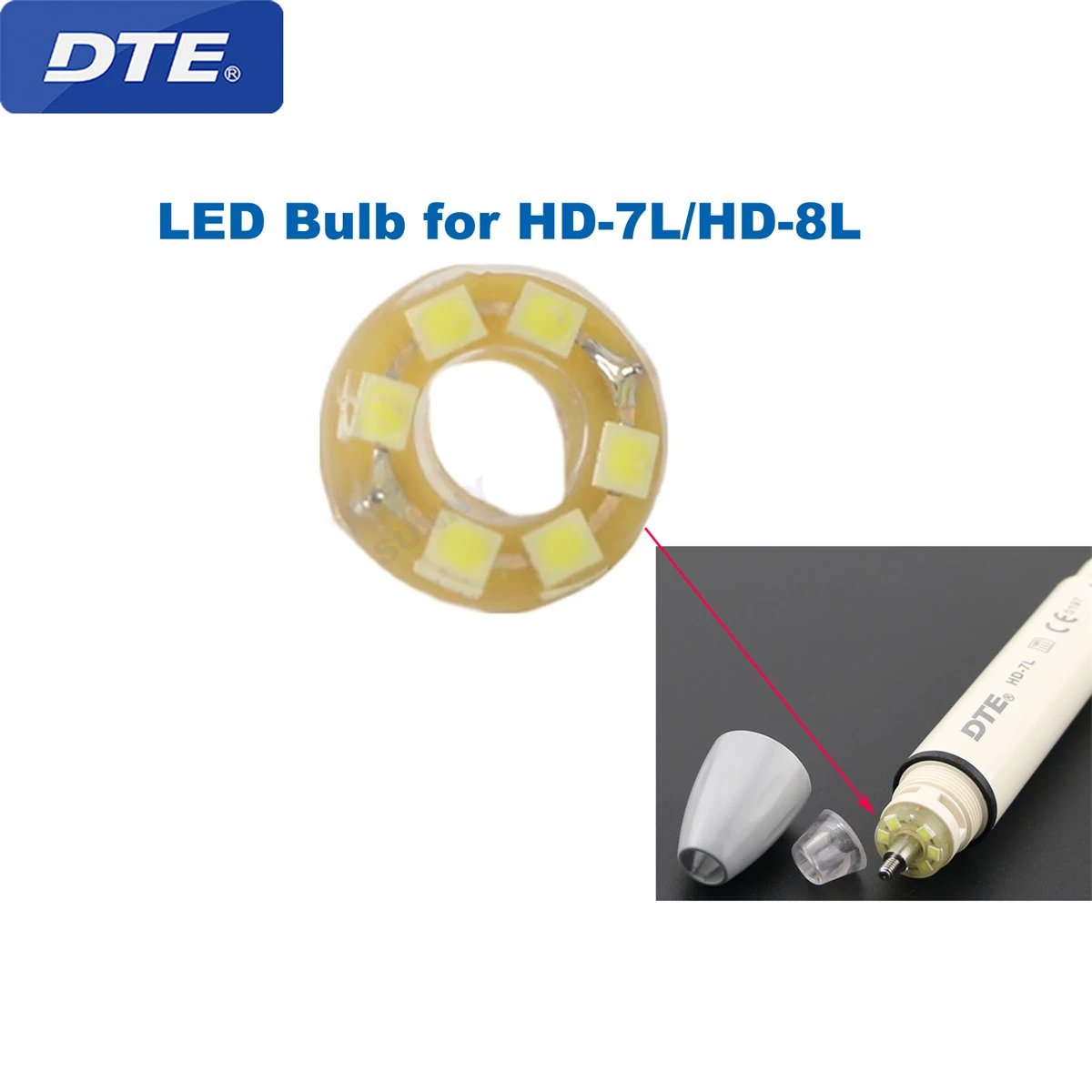 Woodpecker DTE LED Bulb Lamp bead for Dental Ultrasonic Scaler Cleaning Machine Accessories LED Luminous Lamp Beads