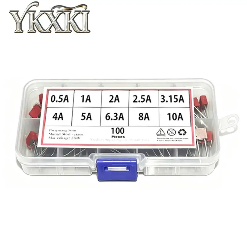 392 Square Fuse kit T0.5A 1A 1.25A 1.6A 2A 2.5A 3.15 4A  5A 6.3A  8A 10A 250V LCD TV Power Board Commonly Water Purifier