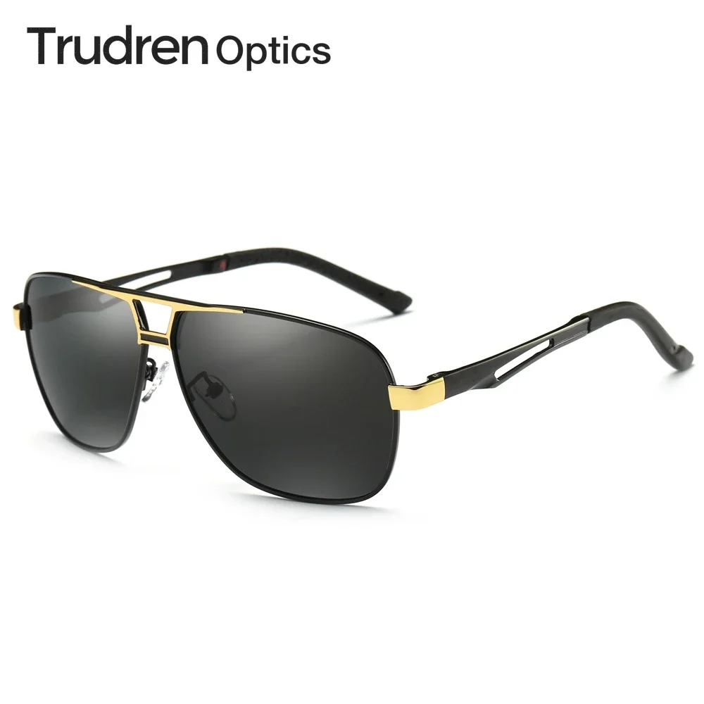 

Trudren Men's Oversized Rectangular Aviation Sunglasses for Driver Anti-reflective Coating Polarized Navigator Sun Glasses 1589