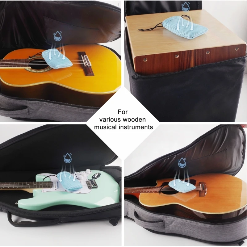 Guitar Care Dehumidifier Instrument Dry Packs Reusable Desiccant Packets Musical Instrument Dryer for Wood Instrument