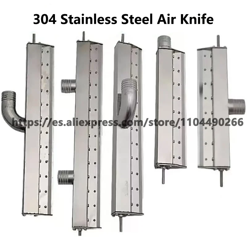 50mm-1000mm 304 Stainless Steel Industrial Blower Air Knife High Pressure Wind Air Knife For Drive Conveyor Belt Assembly Line