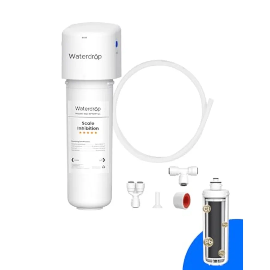 

10UE-SC Under Sink Water Filter for Instant Hot and Cold Water Dispenser System Anti-Scaling Reduces PFAS PFOA/PFOS Lead Chlori