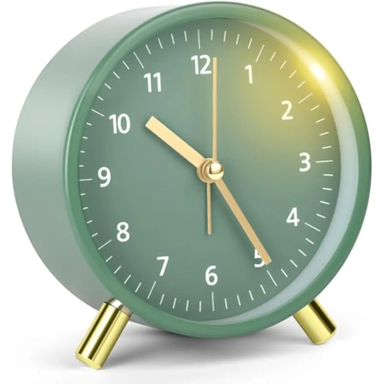 

Fashion Round Metal Alarm Clock, Minimalist Round Metal Alarm Clock, Analog Silences, Modern Nightstand, No Ticking