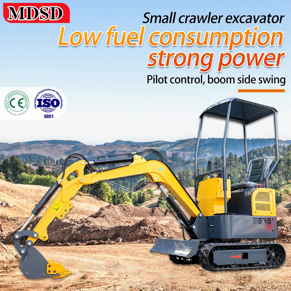 0.8-2 طن حفار خندق صغير مع السقف الميكانيكية الإبهام المشبك الولايات المتحدة الأمريكية الأسهم CE/EPA/EURO5 شهادات الامتثال DDP